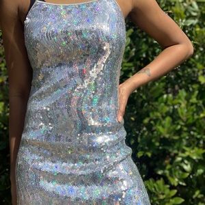 Silver Sequin Dress